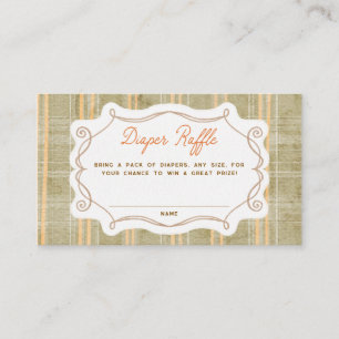 Whimsical Pumpkin Baby Shower Diaper Raffle Enclosure Card