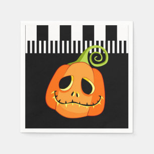Whimsical Pumpkin Halloween Costume Party Napkin