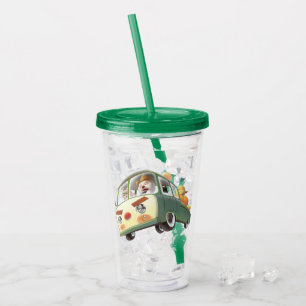 Whimsical Pumpkin Ride Acrylic Tumbler