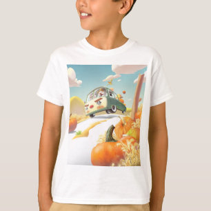 Whimsical Pumpkin Ride T-Shirt