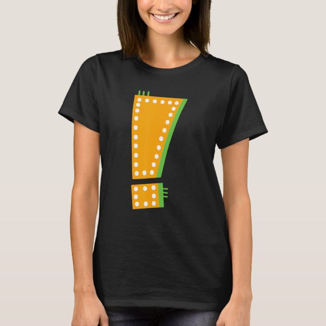 Whimsical Punctuation Question Mark T-Shirt (Front)