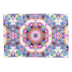 Whimsical Purple Blue Pink Colorful Pattern Pillowcase