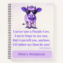 Whimsical Purple Cow Poem By Gelett Burgess