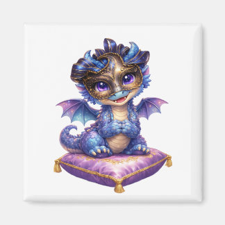Whimsical Purple Dragon Fridge Magnet