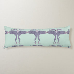 Whimsical Purple Moth with Star Sparkles Body Cushion