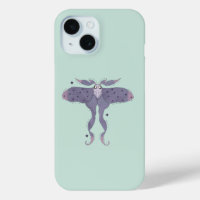 Whimsical Purple Moth with Star Sparkles