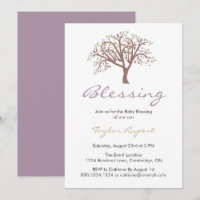 Whimsical Purple Tree Baby Blessing