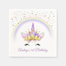 Whimsical Purple Unicorn Birthday Party Favour