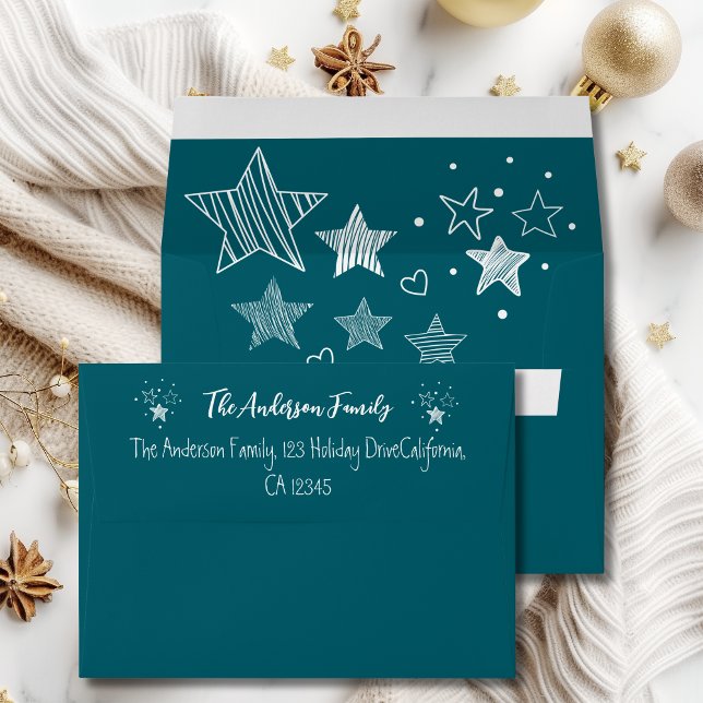 Whimsical Quirky Doodle Holiday Envelope (Creator Uploaded)