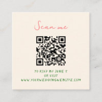Whimsical Quirky Handwritten Wedding RSVP