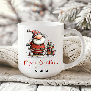 Whimsical Quirky Santa Humor Coffee Mug