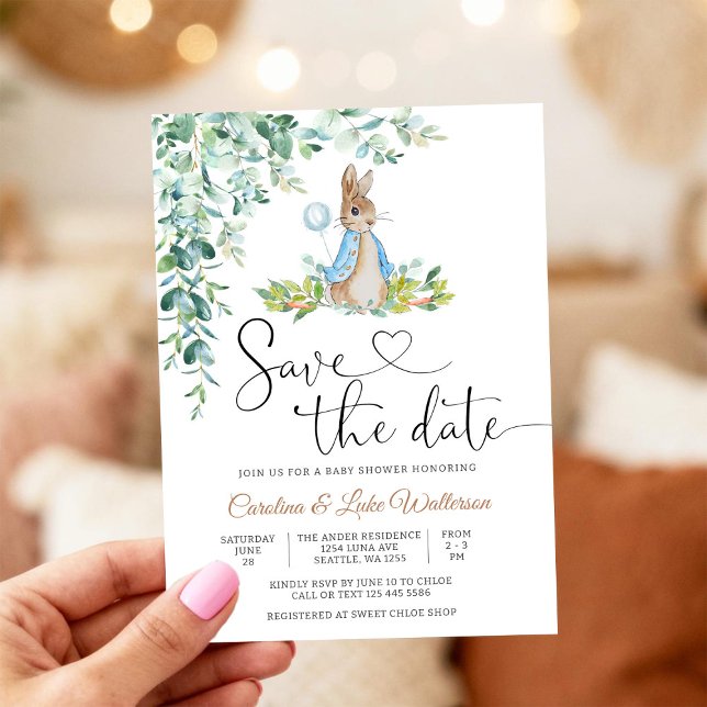 Whimsical Rabbit Baby Shower Invitation (Creator Uploaded)