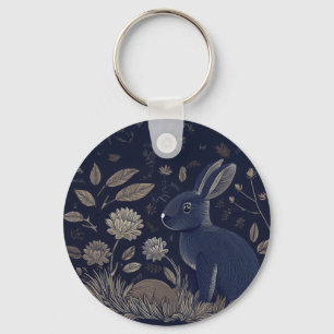 Whimsical Rabbit Key Ring