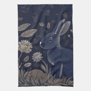 Whimsical Rabbit Tea Towel