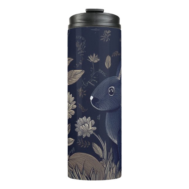 Whimsical Rabbit Thermal Tumbler (Front)
