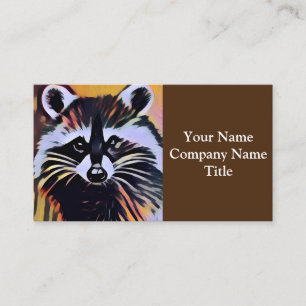 Whimsical Raccoon - A Nature Inspired Design  Business Card