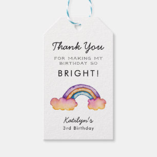 Whimsical Rainbow Birthday Party Favour Gift Tags