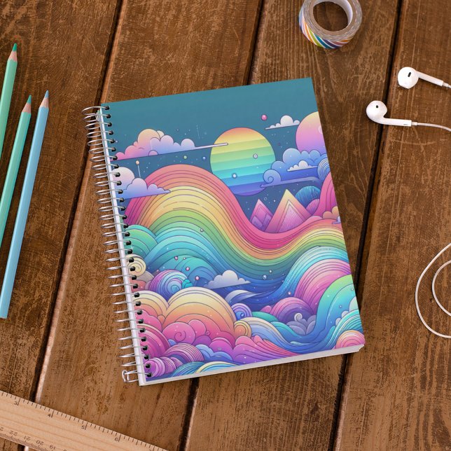 Whimsical Rainbow Fantasy Landscape Notebook (Creator Uploaded)
