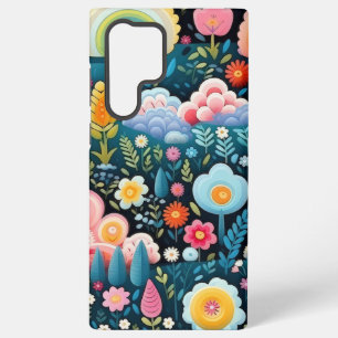Whimsical Rainbow Garden Floral Fantasy Pattern Samsung Galaxy Case