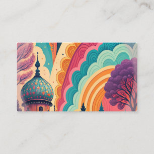 Whimsical Rainbow Info Card #00001 – Customisable