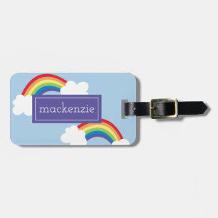 Whimsical Rainbows Personalised Luggage Tag