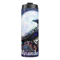 Whimsical Raven Moon Floral Abstract Personalised