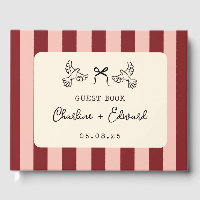 Whimsical Red and Blush Pink Striped Wedding