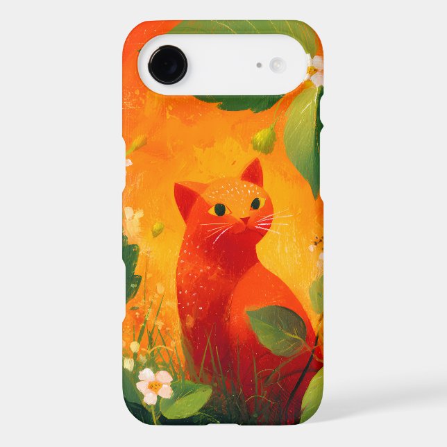 Whimsical Red Cat Wildflower Garden (Back)