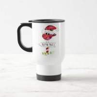 Whimsical Red Christmas Bird