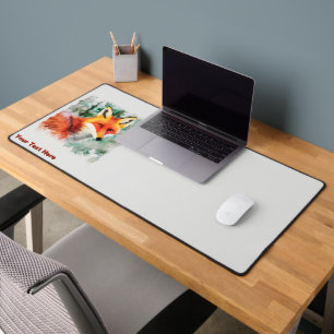 Whimsical Red Fox Desk Mat