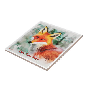 Whimsical Red Fox Tile