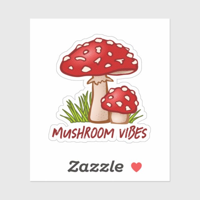 Whimsical Red Mushrooms - Fantasy Nature Design" (Sheet)