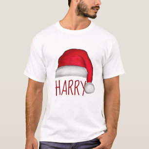 Whimsical Red Painted Santa Hat T-Shirt