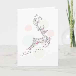 Whimsical Reindeer Greeting Card