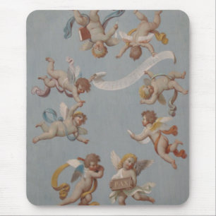 Whimsical Renaissance Cherub Angels Mouse Mat