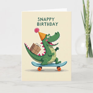 Whimsical Reptile Birthday Card