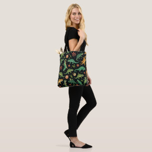 Whimsical Reptile Realm Colorful Lizard Tote Bag