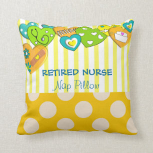 Whimsical Retired Nurse Pillow