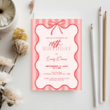 Whimsical Retro Border 70th Birthday Party