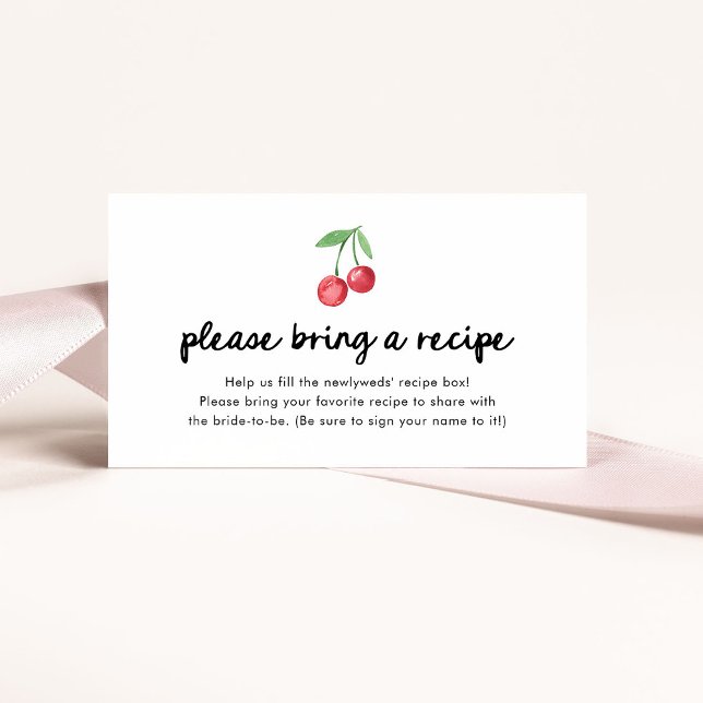 Whimsical Retro Cherries | Recipe Request Enclosure Card (Creator Uploaded)
