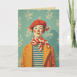 Whimsical Retro Christmas Elf Card
