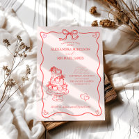 Whimsical Retro Doodle Art Wedding