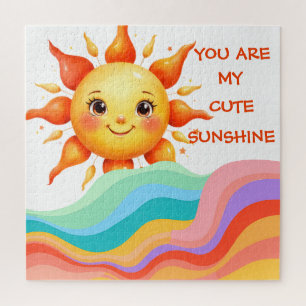 Whimsical Retro Sunshine Infant Jigsaw Puzzle