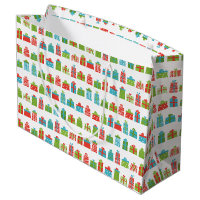 Whimsical Retro Wrapped Gifts Pattern Christmas