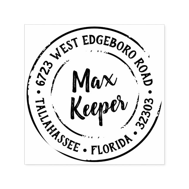 Whimsical Return Address Label Stamp (Design)