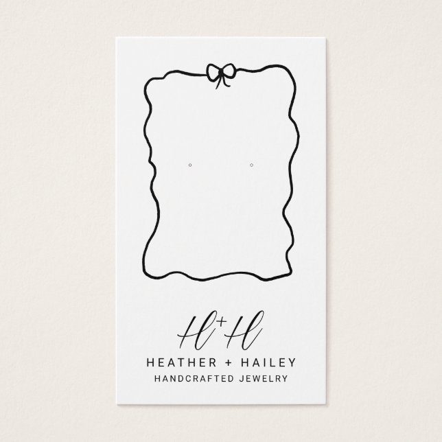 Whimsical Ribbon Handcrafted Jewellery Display Car (Front)