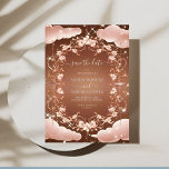 Whimsical Rose Gold Ornate Floral Save The Date Invitation<br><div class="desc">Elegant,  modern,  and delicate Exquisite Whimsical Rose Gold Ornate Floral Save The Date wedding invitation that you can customise with your info to make it furthermore special. The romantic minimalist design features lovely and elegant calligraphy on a Beautiful background with a clean and simple look.</div>