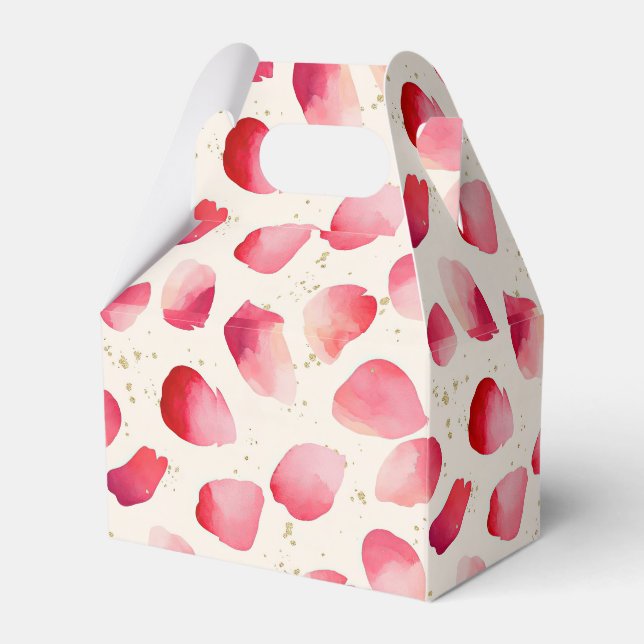 Whimsical rose petals  favour box (Front Side)