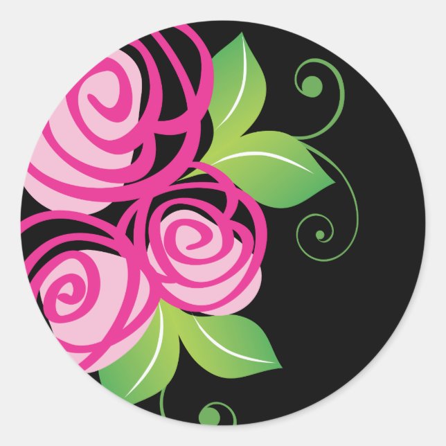 Whimsical Roses :: Stickers (Front)