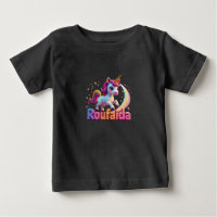Whimsical "Roufaida" Fun & Playful Baby T-Shirt